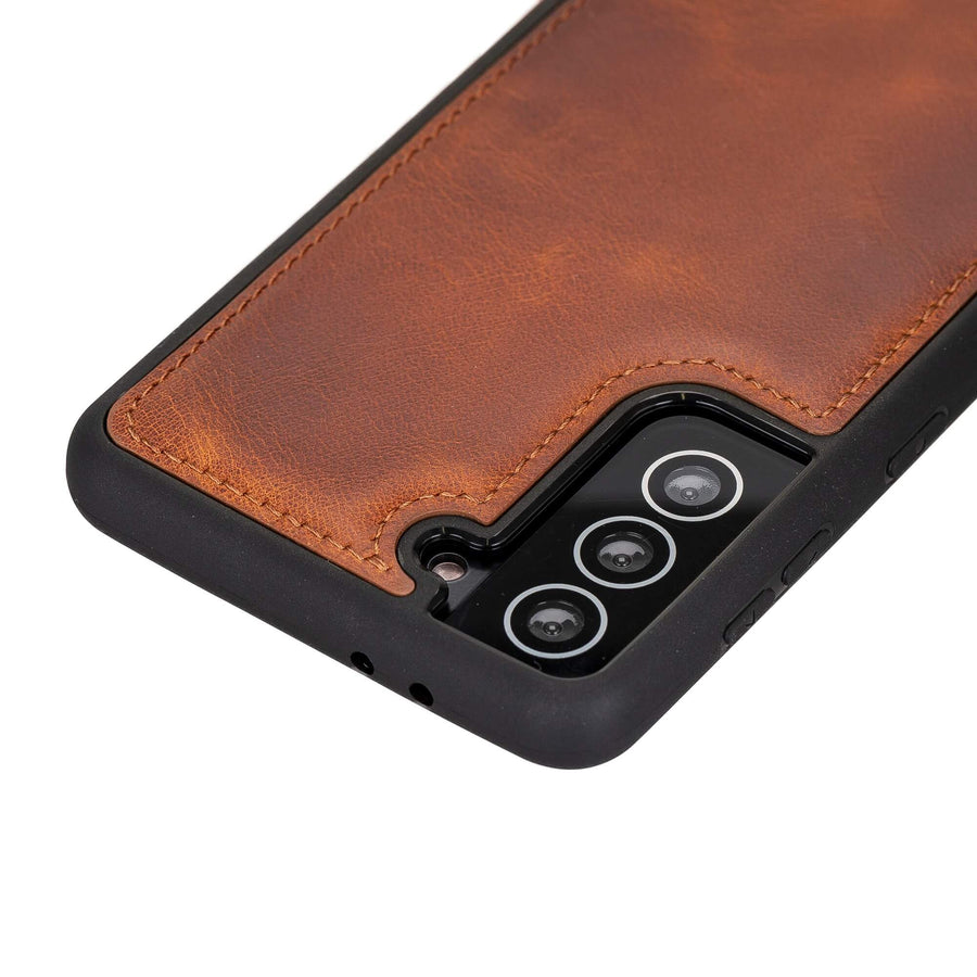 Luxury Brown Leather Samsung Galaxy S21 Plus Snap-On Case - Venito – 3