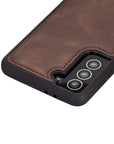 Luxury Dark Brown Leather Samsung Galaxy S21 Plus Snap-On Case - Venito – 3