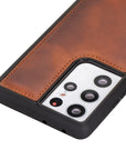 Luxury Brown Leather Samsung Galaxy S21 Ultra Snap-On Case - Venito – 3