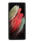 Luxury Black Crocodile Leather Samsung Galaxy S21 Ultra Snap-On Case - Venito – 4
