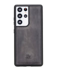 Luxury Gray Leather Samsung Galaxy S21 Ultra Snap-On Case - Venito – 1
