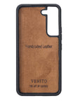 Luxury Brown Leather Samsung Galaxy S22 Snap-On Case - Venito – 3