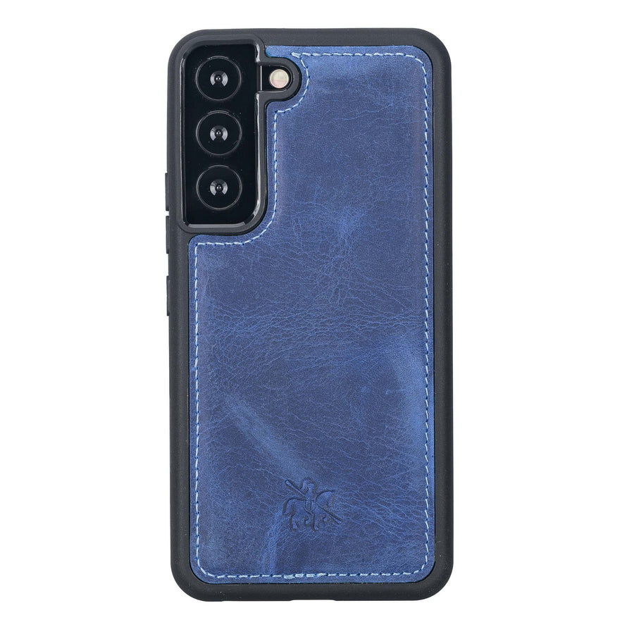 Luxury Blue Leather Samsung Galaxy S22 Snap-On Case - Venito – 1