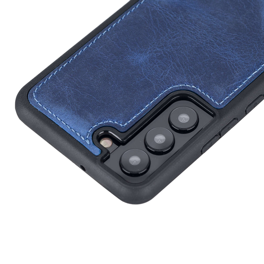 Luxury Blue Leather Samsung Galaxy S22 Snap-On Case - Venito – 2