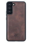 Luxury Dark Brown Leather Samsung Galaxy S22 Plus Snap-On Case - Venito – 1