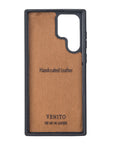 Luxury Dark Brown Leather Samsung Galaxy S22 Ultra Snap-On Case - Venito – 3