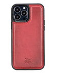 Luxury Red Leather iPhone 13 Pro Max Snap-On Case with MagSafe - Venito – 1