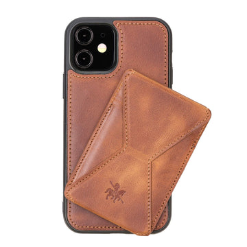 Ostrich Leather iPhone 12  12 Pro Case _ Stand Function – ITORO