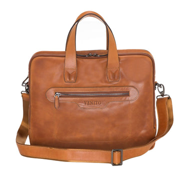 Milan Leather Messenger Laptop Bag for Men and Women