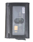 Venito Naples Premium Genuine Leather Magic Mechanical Card Holder