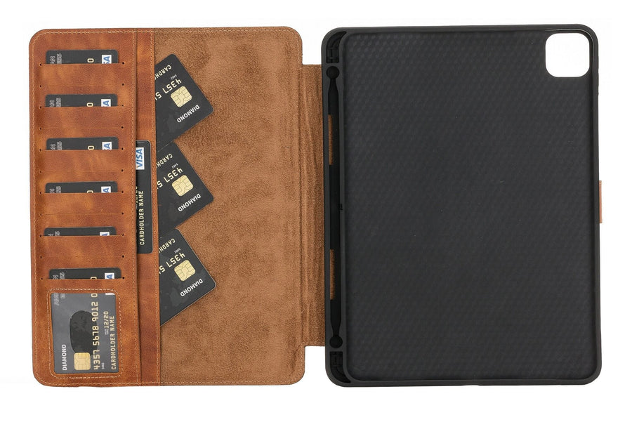 Funda tipo billetera de cuero Parma para iPad Pro 11 2021 (3.a generación)/ 2020 (2.a generación)/ 2022 (4.a generación) 