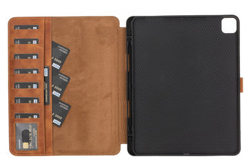 Funda tipo billetera de cuero Parma para iPad Pro 12.9 2020 (4.a generación)/ 2021 (5.a generación)/ 2022 (6.a generación)