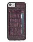 Luxury Purple Crocodile Leather iPhone 6S Back Cover Case with Card Holder and Kickstand - Venito - 2