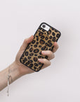 Luxury Leopard Leather iPhone 6S Back Cover Case with Card Holder and Kickstand - Venito - 5