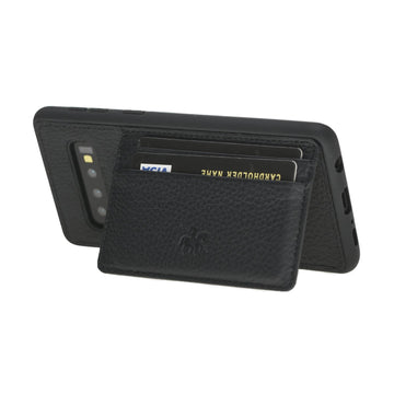 Funda tipo billetera de cuero Pisa Snap On con soporte para Samsung Galaxy S10
