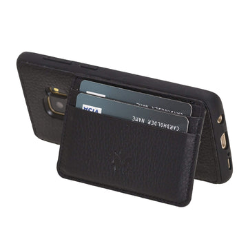 Funda tipo billetera de cuero Pisa Snap On con soporte para Samsung Galaxy S9