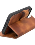 Funda tipo billetera de cuero desmontable con bloqueo RFID Ravenna para iPhone 14