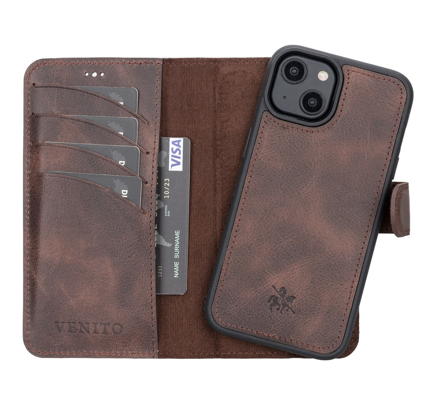 Ravenna RFID Blocking Detachable Leather Wallet Case for iPhone 14