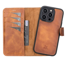 Funda tipo billetera de cuero desmontable con bloqueo RFID Ravenna para iPhone 14 Pro