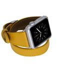 Serena Leather Double Wrap Band Strap for Apple Watch