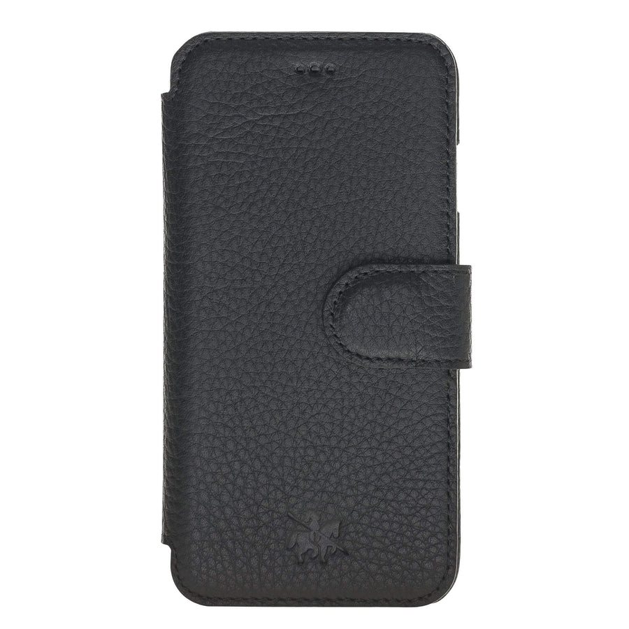 Siena Luxury Black Leather iPhone 7 Wallet Case with Card Holder - Venito - 5