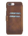 Siena Luxury Brown Leather iPhone 7 Plus Wallet Case with Card Holder - Venito - 2