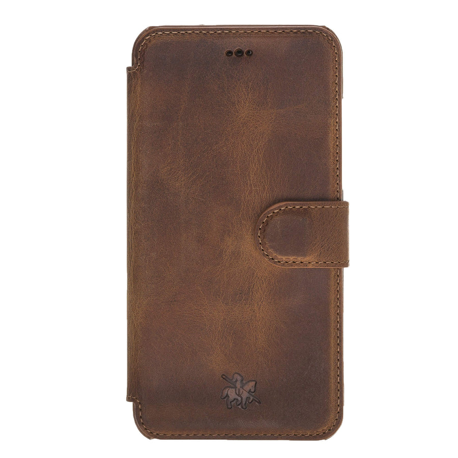 Siena Luxury Brown Leather iPhone 7 Plus Wallet Case with Card Holder - Venito - 5