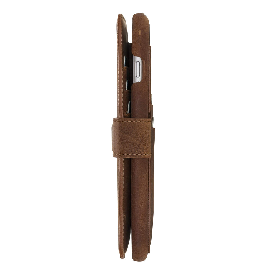 Siena Luxury Brown Leather iPhone 7 Plus Wallet Case with Card Holder - Venito - 8