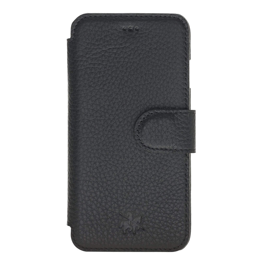 Siena Luxury Black Leather iPhone 8 Wallet Case with Card Holder - Venito - 5