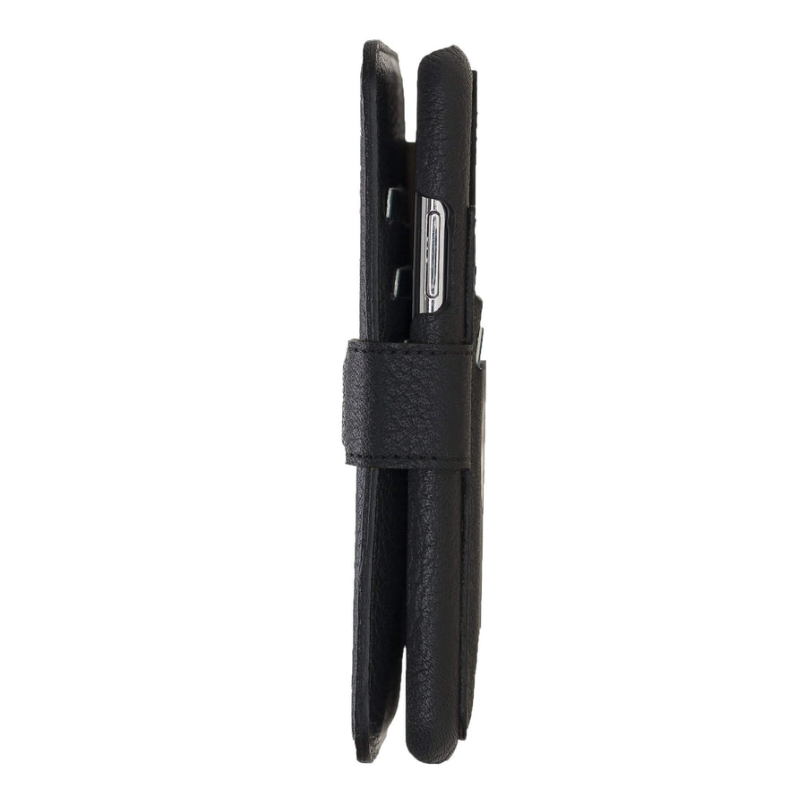 Siena Luxury Black Leather iPhone X Wallet Case with Card Holder - Venito - 7