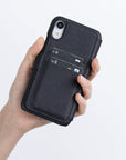 Siena Luxury Black Leather iPhone XR Wallet Case with Card Holder - Venito - 4