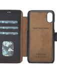 Siena Luxury Black Leather iPhone XS Wallet Case with Card Holder - Venito - 1