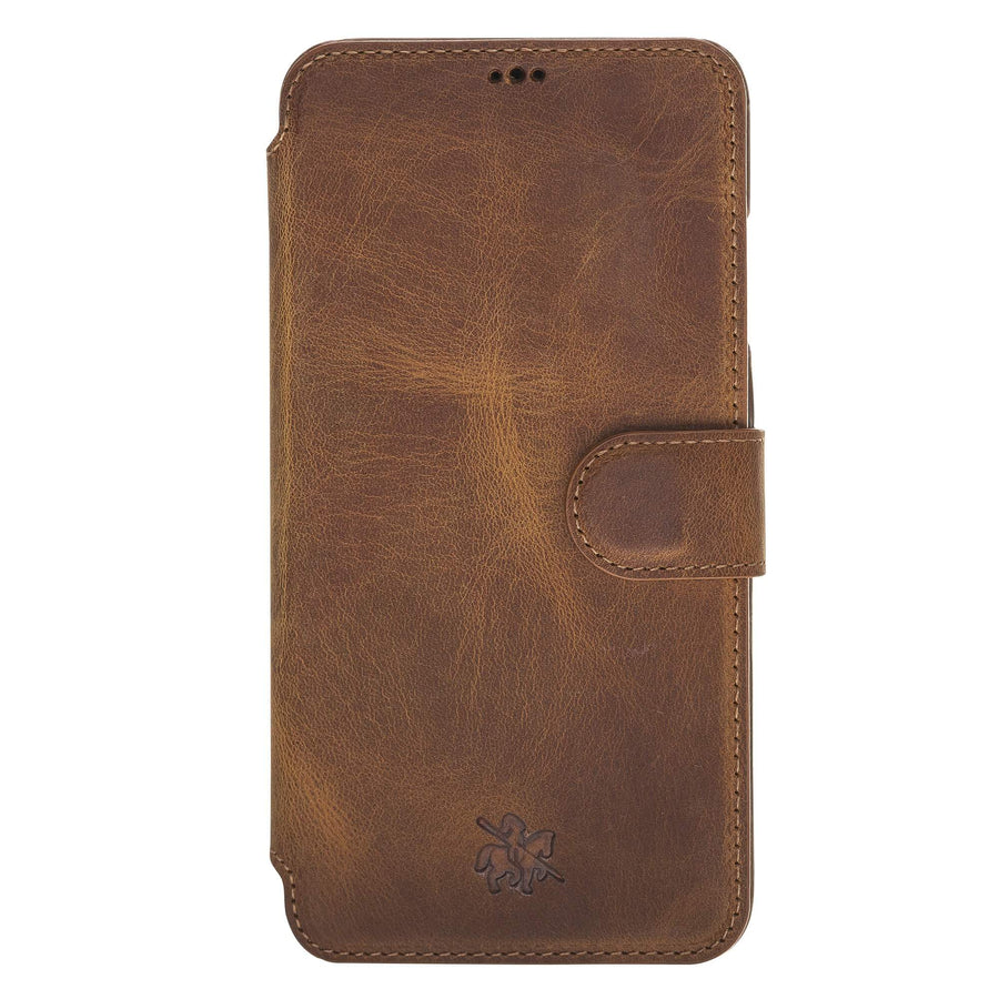 Siena Luxury Brown Leather iPhone XS Max Wallet Case with Card Holder - Venito - 5
