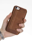 Venice Luxury Brown Leather iPhone 6S Slim Wallet Case with Card Holder - Venito - 3
