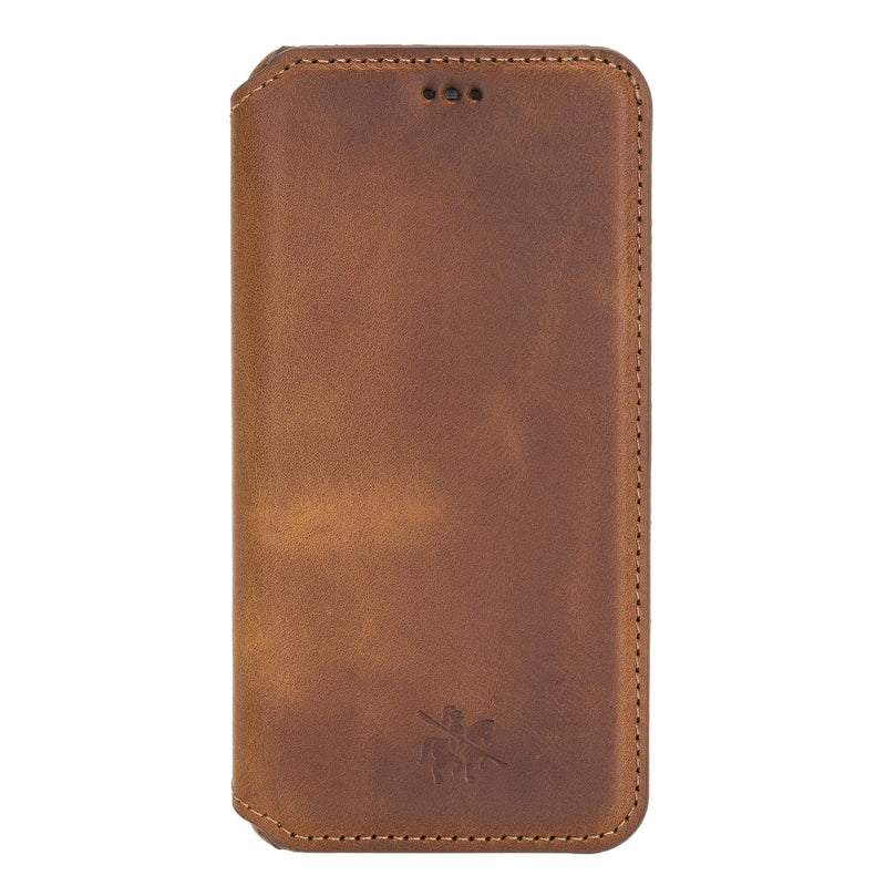 Venice Luxury Brown Leather iPhone 6S Slim Wallet Case with Card Holder - Venito - 5