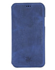 Venice Luxury Blue Leather iPhone 11 Slim Wallet Case with Card Holder - Venito - 6