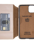 Venice Luxury Pink Leather iPhone 11 Slim Wallet Case with Card Holder - Venito - 5
