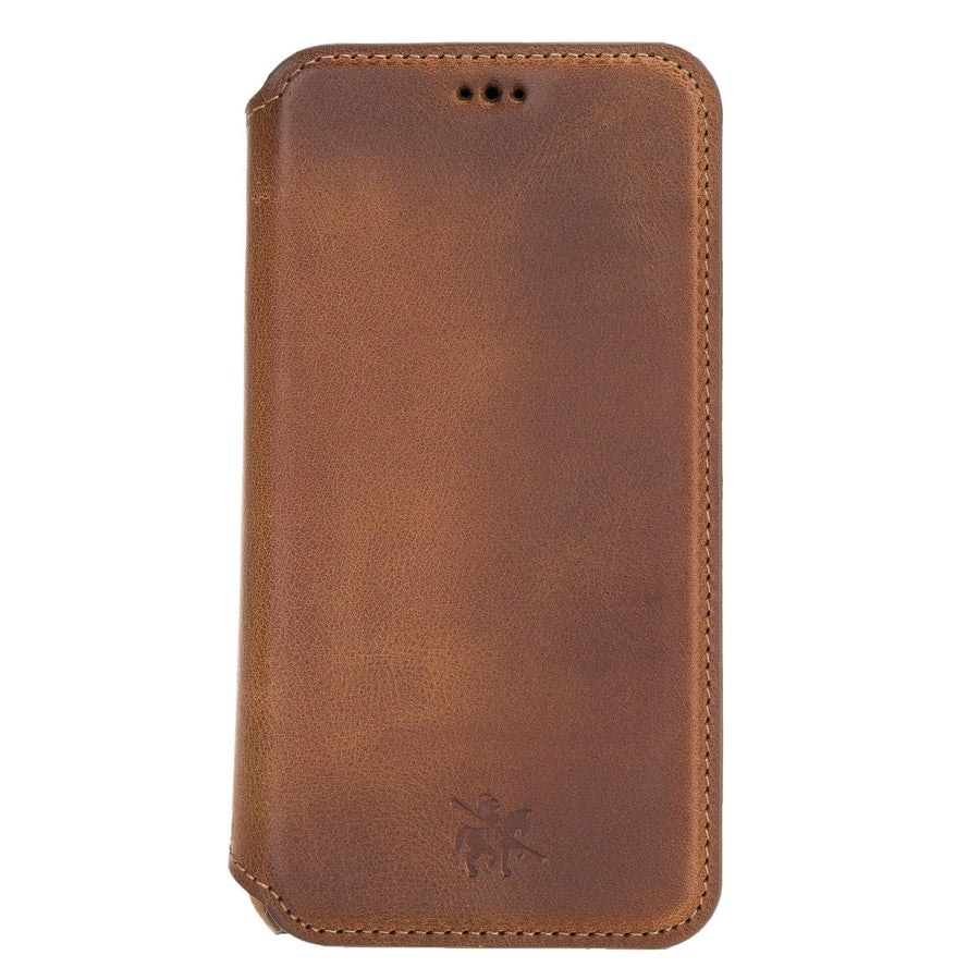 Venice Luxury Brown Leather iPhone 11 Pro Slim Wallet Case with Card Holder - Venito - 6