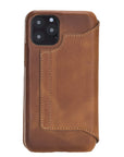Venice Luxury Brown Leather iPhone 11 Pro Slim Wallet Case with Card Holder - Venito - 7