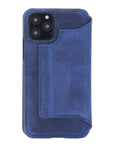 Venice Luxury Blue Leather iPhone 11 Pro Slim Wallet Case with Card Holder - Venito - 7
