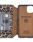 Venice Luxury Leopard Leather iPhone 11 Pro Slim Wallet Case with Card Holder - Venito - 5