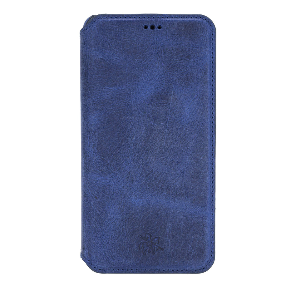 Venice Luxury Blue Leather iPhone 11 Pro Max Slim Wallet Case with Card Holder - Venito - 6