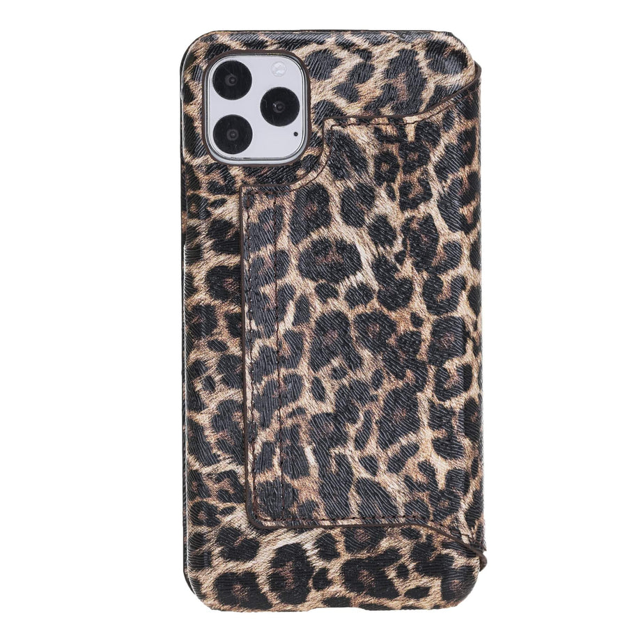 Venice Luxury Leopard Leather iPhone 11 Pro Max Slim Wallet Case with Card Holder - Venito - 7