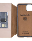 Venice Luxury Pink Leather iPhone 11 Pro Max Slim Wallet Case with Card Holder - Venito - 5