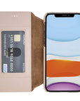 Venice Luxury Pink Leather iPhone 11 Pro Slim Wallet Case with Card Holder - Venito - 1