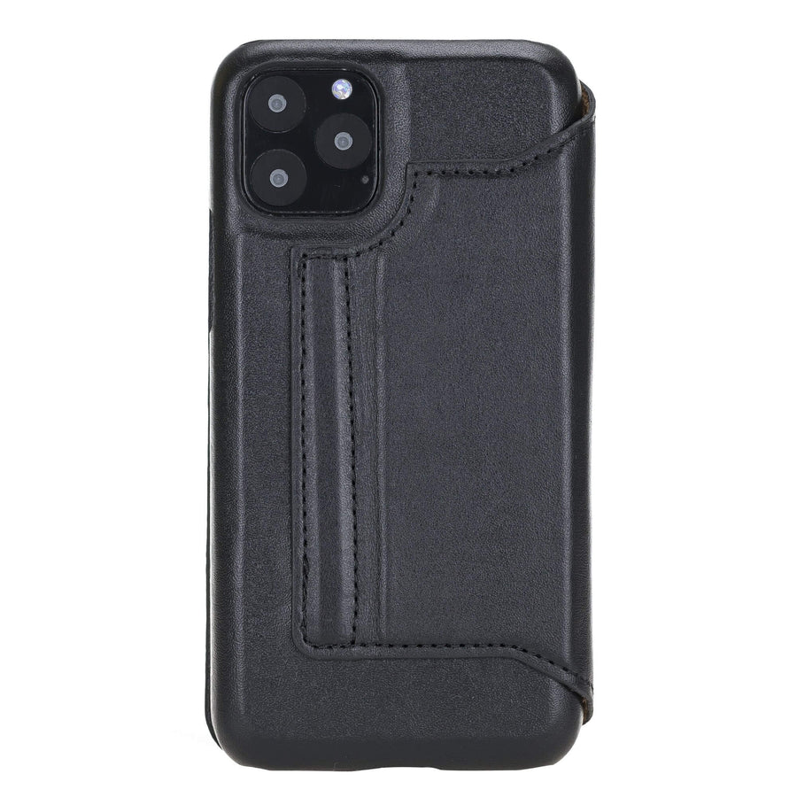 Venice Luxury Black Leather iPhone 11 Pro Slim Wallet Case with Card Holder - Venito - 7