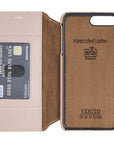 Venice Luxury Pink Leather iPhone 7 Plus Slim Wallet Case with Card Holder - Venito - 5