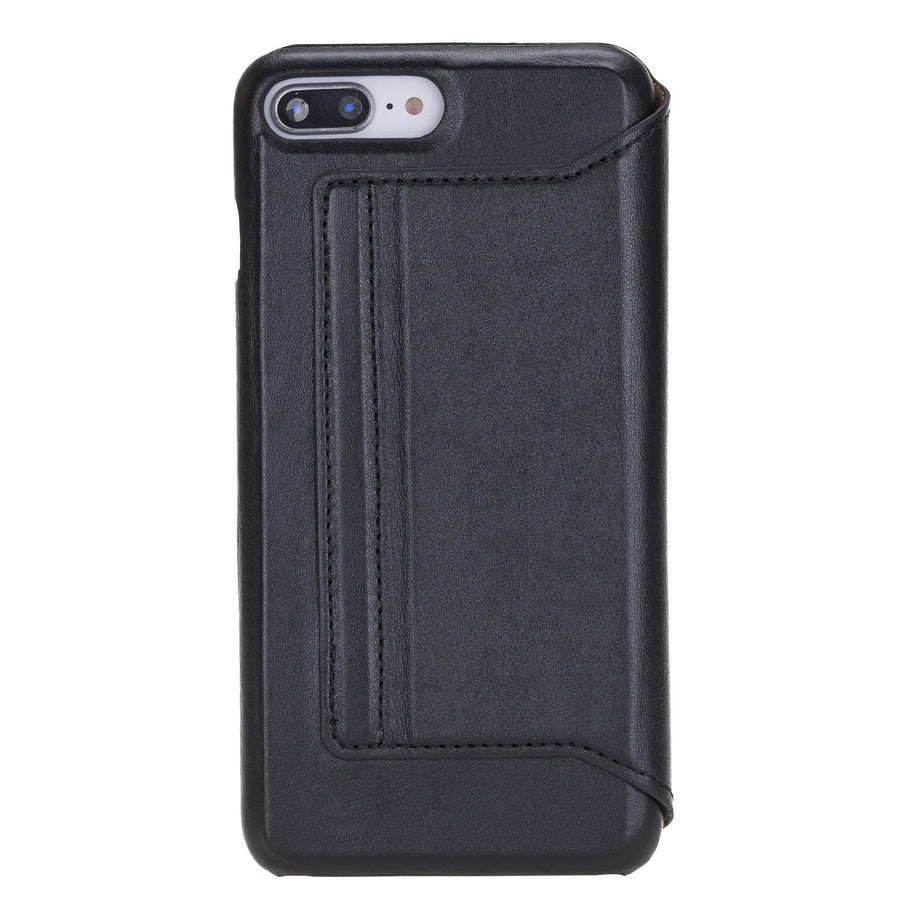 Venice Luxury Black Leather iPhone 7 Plus Slim Wallet Case with Card Holder - Venito - 7