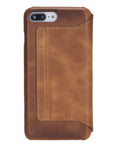 Venice Luxury Brown Leather iPhone 8 Plus Slim Wallet Case with Card Holder - Venito - 7