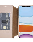 Venice Luxury Pink Leather iPhone X Slim Wallet Case with Card Holder - Venito - 1